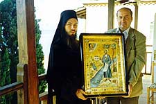 The icon of Righteous Simeon on the saint mountain of Athos