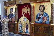 Iconostasis of a new church